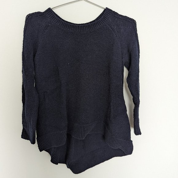 Banana Republic High-Low Knit Sweater, Navy, Women's XS - Picture 1 of 6